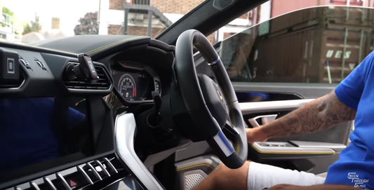 Yianni From Yiannimize Using Our Phone Mounts In His Brand New Lamborghini Urus